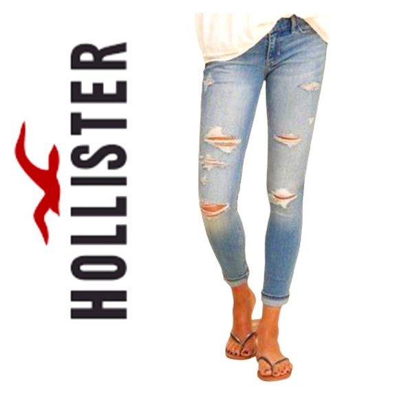 Hollister Denim - Hollister Cropped Distressed Jeans